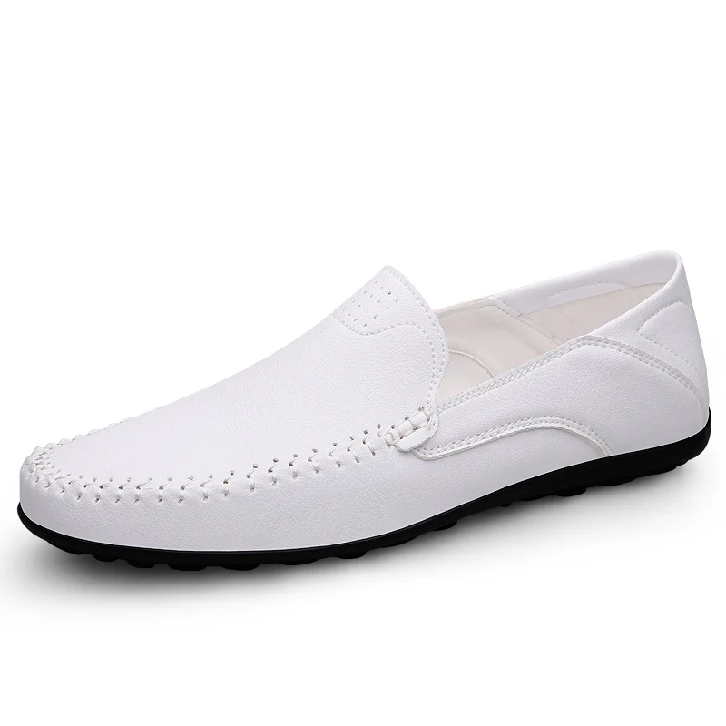 Chaussures en cuir décontractées, semelle souple confortable, chaussures en cuir