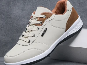 Chaussures De Sport Imperméables Baskets De Marche De Loisirs En Cuir Antidérapantes