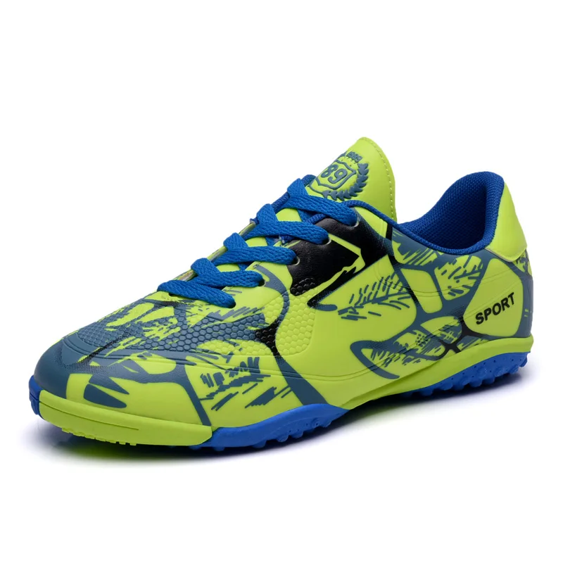 Chaussures de football TF/FG, crampons pour gazon, chaussures de football ultra légères, antidérapantes, pour garçons – fille